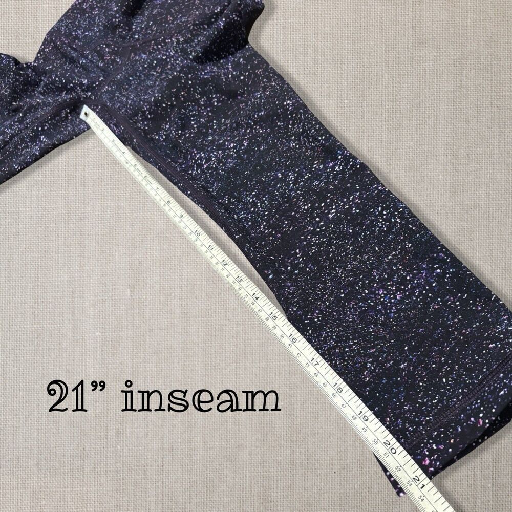 Lululemon Speckle Galaxy Print Cropped Leggings Women’s Size 4 - Picture 2 of 6